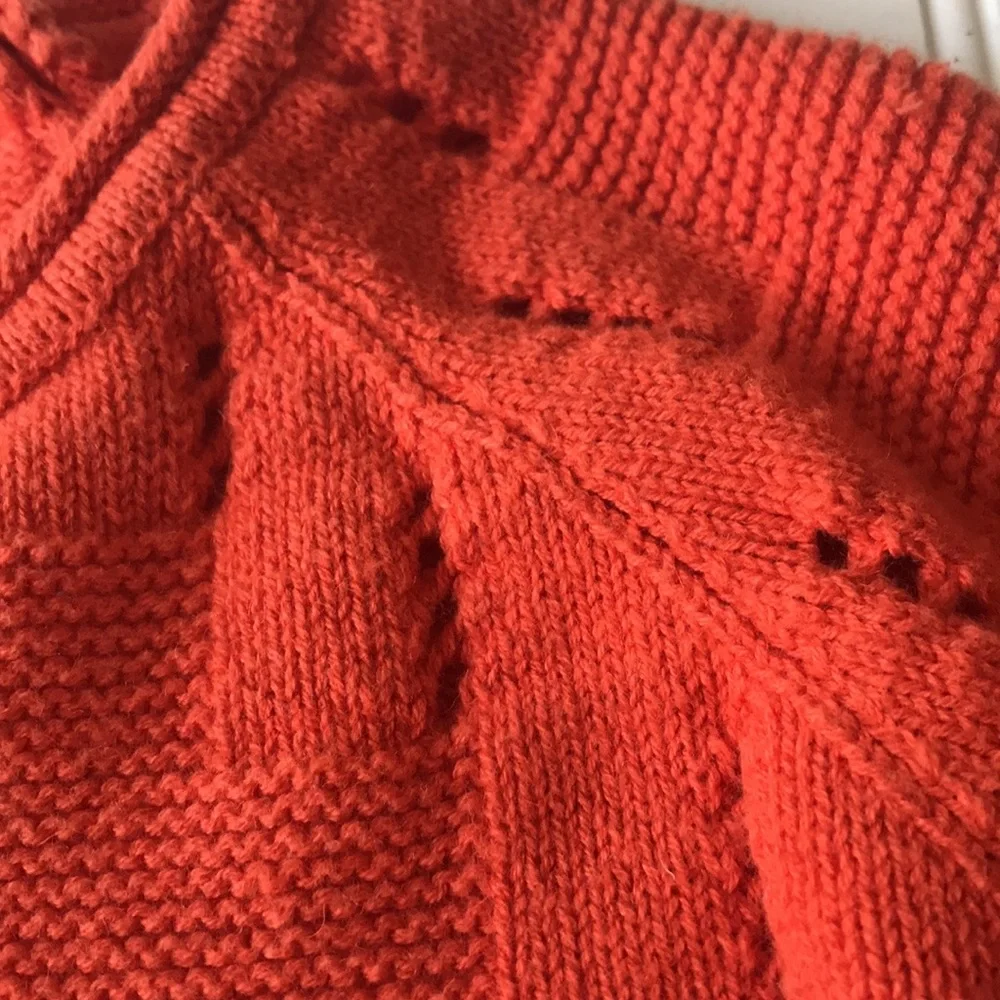 Soft surroundings wool blend sweater orange - Picture 6 of 7